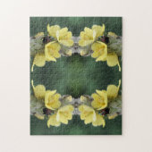 野生のムレインの花の抽象芸術 ジグソーパズル (縦)