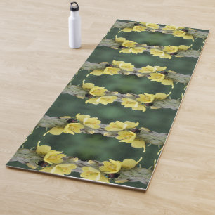 野生のムレインの花の抽象芸術 ヨガマット