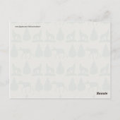 野生のムースウルブズパインツリータン素朴グリーン ポストカード (裏面)