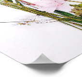 野生のモダン花スクリプトブライダルシャワーへようこそ ポスター (角)