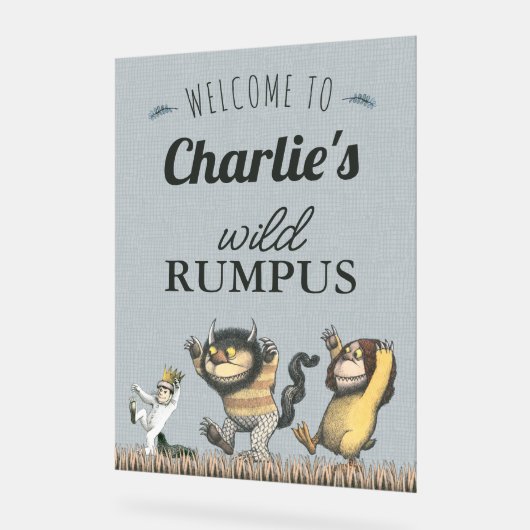 野生のモノがある場所 – 誕生日へようこそ アクリルサイン (傾斜)