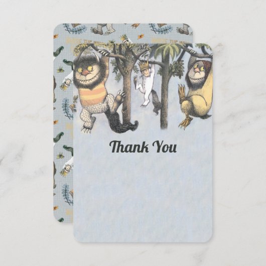 野生のモノが最初の誕生日である場所ありがとう 招待状 (正面/裏面)