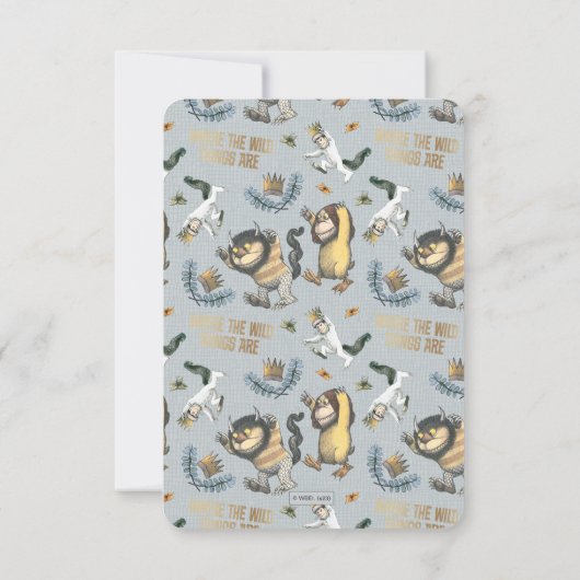 野生のモノが最初の誕生日である場所ありがとう 招待状 (裏面)