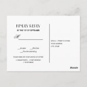 野生のモンステラ熱帯葉ウェディングRSVP ポストカード (裏面)