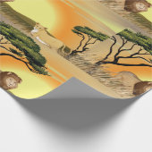 野生のライオン ラッピングペーパー (角)