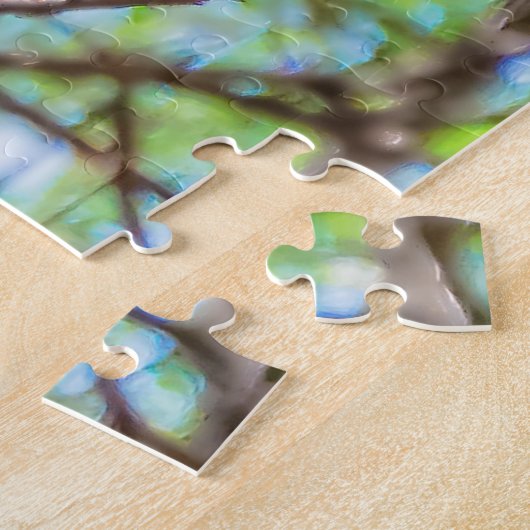 野生のライフサファリヒョウ木に座って1014ピース ジグソーパズル (側面)