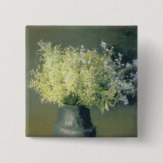 野生のライラックおよび忘れ私Nots 1889年 缶バッジ (正面)