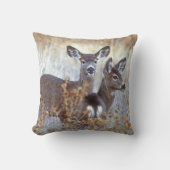野生のラバ鹿ペア |カリフォルニア クッション (正面)