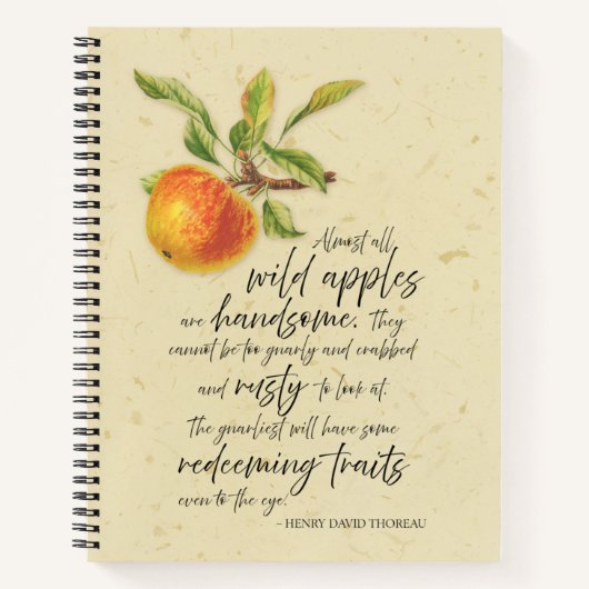 野生のリンゴはハンサム ノートブック (正面)