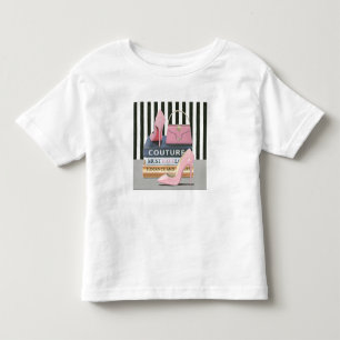 野生のリンゴ オートクチュールストライプ – シューズ&バッグ トドラーTシャツ