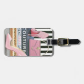 野生のリンゴ|オートクチュールストライプ-靴とバッグ ラゲッジタグ (正面横)