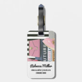 野生のリンゴ|オートクチュールストライプ-靴とバッグ ラゲッジタグ (裏面縦)