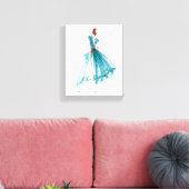 野生のリンゴ |オートクチュールファッションスケッチ キャンバスプリント (インサイチュ (リビング))