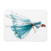 野生のリンゴ |オートクチュールファッションスケッチ マグネット (横)