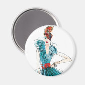 野生のリンゴ |オートクチュールファッションスケッチ マグネット (正面/裏面)