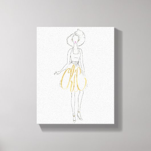 野生のリンゴ |スタイルことわざ – シックなドレス キャンバスプリント (正面)