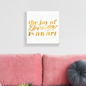 野生のリンゴ |ドレッシングの喜び – ガーリー引用文 キャンバスプリント (インサイチュ (リビング))