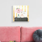 野生のリンゴ |ビッグファッションブック – ストライプの キャンバスプリント (インサイチュ (リビング))