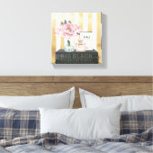 野生のリンゴ |ビッグファッションブック – ストライプの キャンバスプリント (インサイチュ (寝室))