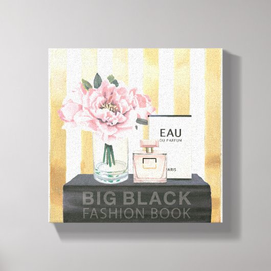 野生のリンゴ |ビッグファッションブック – ストライプの キャンバスプリント (正面)