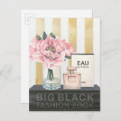 野生のリンゴ |ビッグファッションブック – ストライプの ポストカード (正面/裏面)