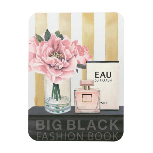 野生のリンゴ |ビッグファッションブック – ストライプの マグネット (縦)