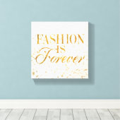 野生のリンゴ |ファッションは永遠に – ガーリー引用文 キャンバスプリント (インサイチュ (ウッドフロア))