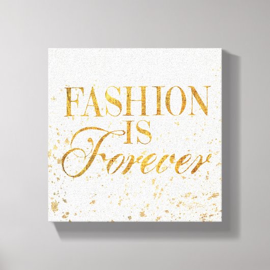 野生のリンゴ |ファッションは永遠に – ガーリー引用文 キャンバスプリント (正面)