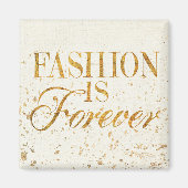 野生のリンゴ |ファッションは永遠に – ガーリー引用文 マグネット (正面)