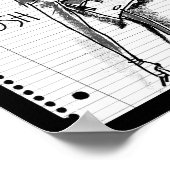 野生のリンゴ |ポシュ – Edgyヴィンテージスケッチ ポスター (角)