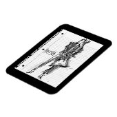 野生のリンゴ |ポシュ – Edgyヴィンテージスケッチ マグネット (左側)