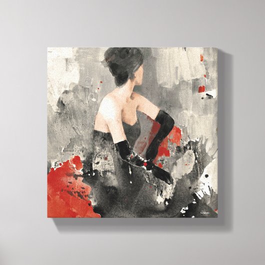 野生のリンゴ |ヴィンテージ水彩女性 キャンバスプリント (正面)