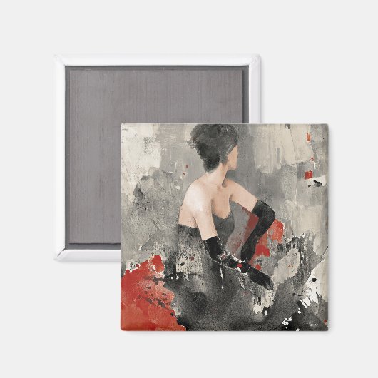 野生のリンゴ |ヴィンテージ水彩女性 マグネット (正面/裏面)