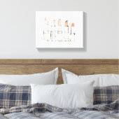 野生のリンゴ |口紅カラフルスモダンスケッチ キャンバスプリント (インサイチュ (寝室))