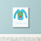 野生のリンゴ | Joy To The World – クリスマスセーター キャンバスプリント (インサイチュ (ウッドフロア))