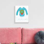 野生のリンゴ | Joy To The World – クリスマスセーター キャンバスプリント (インサイチュ (リビング))