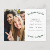 野生のローズマリー植物学は私の花嫁になってくれる？ インビテーションポストカード (正面)