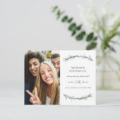 野生のローズマリー植物学は私の花嫁になってくれる？ インビテーションポストカード (スタンド正面)