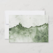 野生のワイルド エメラルドグリーン ランドスケープへの招待 出欠カード (裏面)