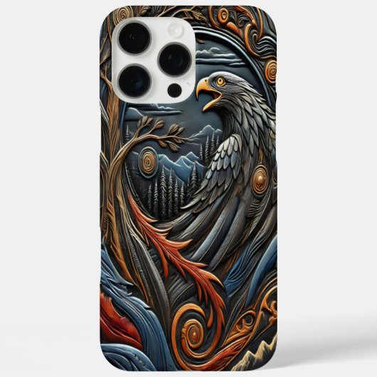 野生のワシからインスパイアされたアートワーク Case-Mate iPhoneケース (裏面)