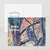 野生のワシントリノキツツキの木の写真の誕生日 ポストカード (正面/裏面)