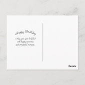 野生のワシントリノキツツキの木の写真の誕生日 ポストカード (裏面)