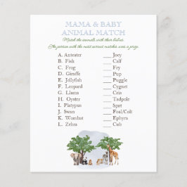 野生のワンアニマルサファリ動物のマッチゲーム