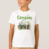 野生のワンジャングルサファリ動物園の動物のいとこ Tシャツ (正面)