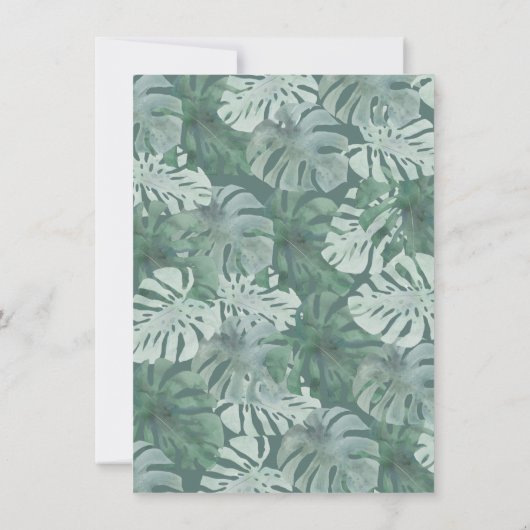 野生のワンジャングル動物の誕生日パーティーの招待 招待状 (裏面)