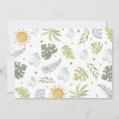 野生のワンジャングル動物1st誕生日の写真 招待状 (裏面)