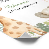 野生のワンジャングル動物1st誕生日マイルストーン ポスター (角)