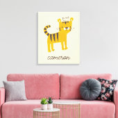 野生のワンタイガー猫 キャンバスプリント (インサイチュ (リビング))