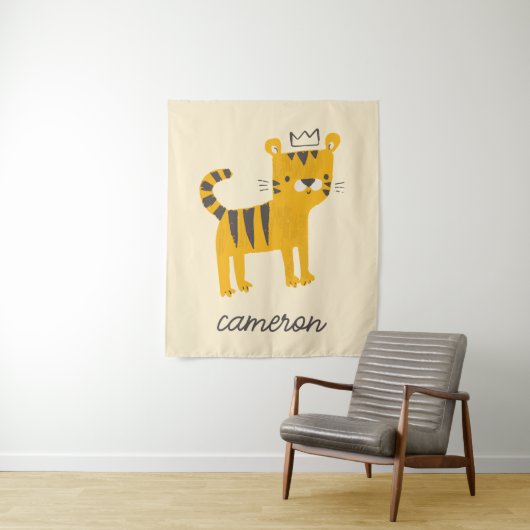 野生のワンタイガー猫 タペストリー (インサイチュ)