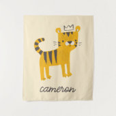 野生のワンタイガー猫 タペストリー (正面)